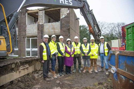 Demolition Underway at Church House, Worthing